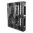 CABKA 40 x 48 Stackable Rackable Plastic Pallet - Black With Metal Reinforcing Rods- CABKA Eco US5 (OD-6R-M) OWS PP-O-40-ECO1-M standing 3_4