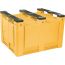 40 x 48 x 31 Solid Wall Container w/ Short Side Runners - Yellow - OWS CP-S-40-F-SS-Yellow - Bottom