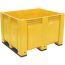 40 x 48 x 31 Solid Wall Container w/ Short Side Runners - Yellow - OWS CP-S-40-F-SS-Yellow - Bottom