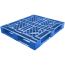 40 x 48 Mid-Duty Stackable 6 Runner Plastic FDA Pallet - Blue - Plasgad PG140 Blue OWS PP-O-40-S-140-Blue Repose Top