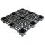 45 x 45 Nestable Plastic Pallet w/ Safety Lip - Medium Duty - Black - OWS PP-O-4343-NM9 Plasgad PG1111-7 - Repose Top