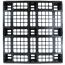 43.3 x 43.3 Nestable Plastic Pallet w/ Safety Lip - Medium Duty - Black - OWS PP-O-4343-NM9 Plasgad PG1111-7 - Standing Top Headon