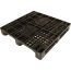 43 x 43 Rackable Stackable Plastic Pallet - Black - 3 Runners - DIRML9001 - PP-O-4343-R1.3R-Black Repose Top