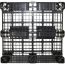 43 x 43 Rackable Stackable Plastic Pallet - Black - 3 Runners - DIRML9001 - PP-O-4343-R1.3R-Black Bottom Head On 