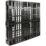 43 x 43 Rackable Stackable Plastic Pallet - Black - 3 Runners - DIRML9001 - PP-O-4343-R1.3R-Black Standing 3/4
