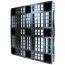 PG4343 Assembled Plastic Pallet 43X43 Black Par.Rim OD + 3 Skids - Standing