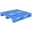 43 x 43 Rackable Stackable Plastic Pallet w/Metal Rods - Blue - 3 Runners - DARML4001 - PP-O-4343-R1.3R.003-Blue Repose Top