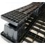 45 x 45 Stackable Open Deck Plastic Pallet w Safety Lip - 3 Runners - Black - Unassembled - OWS PP-O-4545-SM9 Plasgad PG4545 - Runner