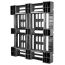 45 x 48 Heavy Duty Rackable Stackable Plastic Pallet- Greystone R4845 OWS PP-O-45-SD Standing Bottom -34