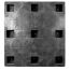 45 x 48 Nestable Solid Deck Plastic Pallet - PPC 4548 Heavy Duty OWS PP-S-4548-NH Standing Top HeadOn