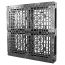 48 x 48 Rackable Stackable Reinforced Plastic Pallet - 5 Rods - Greystone OS.48.48.6R5 OWS PP-O-48-R2.005 Standing 3-4