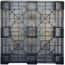 48 x 48 Solid Deck 9 Leg Stackable Plastic Pallet - RPM 4848 OWS PP-S-48-S Standing Bottom Headon