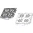 37 x 37 Fire Retardant Plastic Beverage Pallet - Greystone GS.37.37.000 OWS PP-O-37-B-FR Schematic