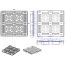 45 x 48 Heavy Duty Rackable Stackable Plastic Pallet - Intermittent Perimeter Lip Greystone R4845-IL OWS PP-O-45-SD-IL Technical Drawing