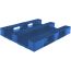 40 x 48 Rackable Solid Deck Plastic Pallet w/ Safety Lip - 3 Runners + 3 Rods - Blue - Plasgad DA3907C21 - PG1090 Plastic Pallet Blue PP CD w.Rim 3S 3M R OWS PP-S-4048-R.3R-L-Blue.003 - Repose Bottom