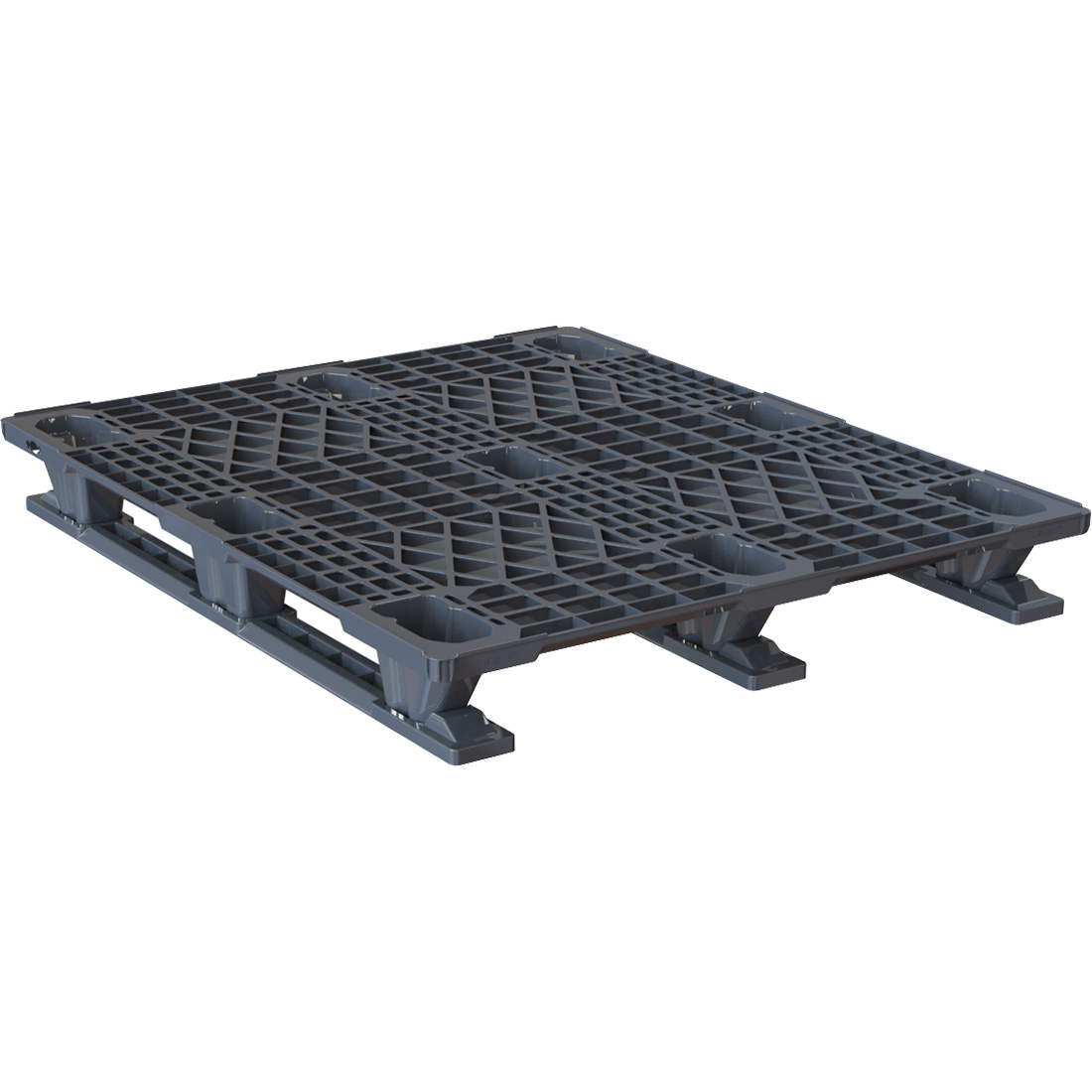 40 x 48 Stackable 3-Runner Plastic Pallet - Unassembled