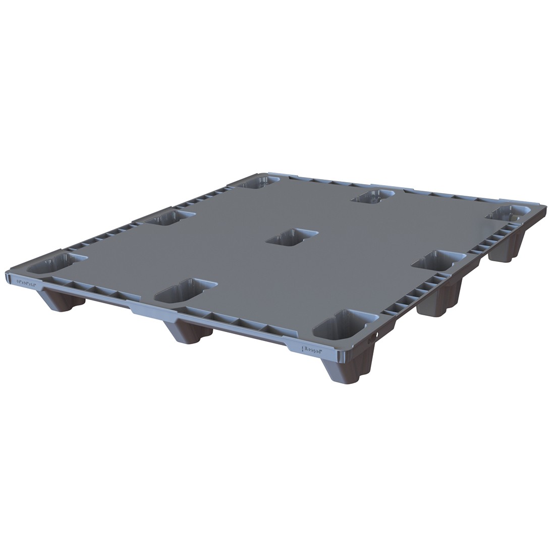 40 x 48 Nestable Solid Deck Plastic Pallet w/ Safety Lip - Light Duty